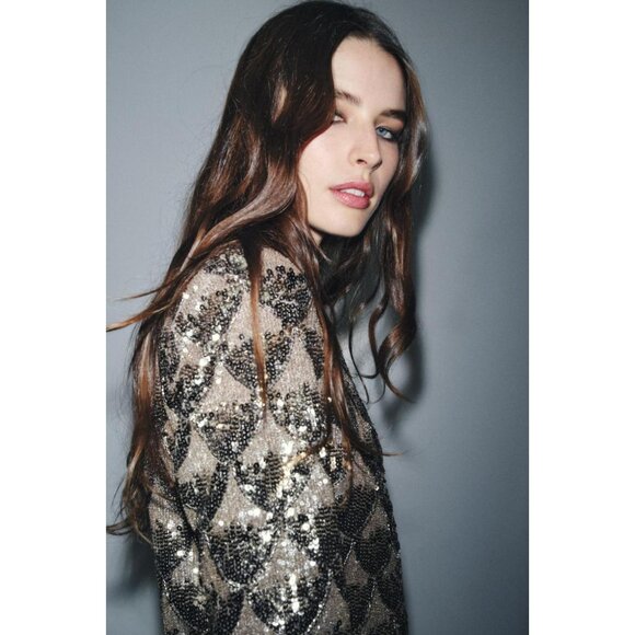 ZARA ZW COLLECTION SEQUIN MINI DRESS
